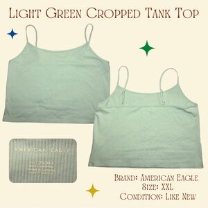 American Eagle Outfitters Light Green Cropped Tank Top
